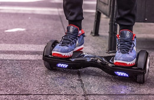 man on hoverboard